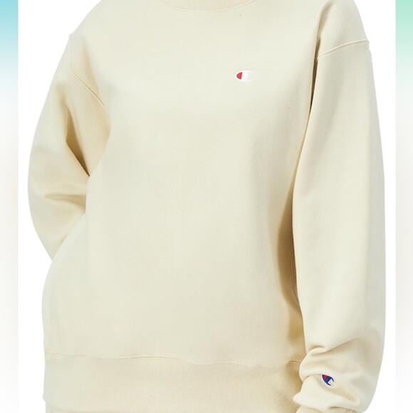 Champion Women's Reverse Weave Boyfriend Crew (Retired Color), Fresh Skin Tan - Picture 2 of 5